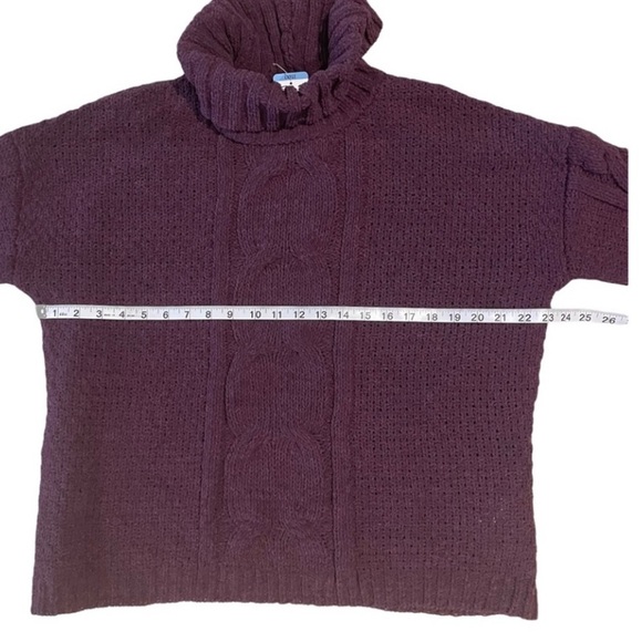 Seven7 NWT - Blackberry Wine Cowl Neck Chenille Sweater - New w/Tags - Sz L - Picture 8 of 10